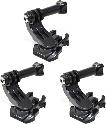 Image of Action Pro 360 Rotatable J-Hook Buckle Vertical Mount Adapter Compatible with GoPro Hero 13 /12 /11 /10 /9 /8 /7 /6 /5 /4, DJI Osmo, Insta360, Yi, SJCAM & Other Action Cameras (Pack of 3)