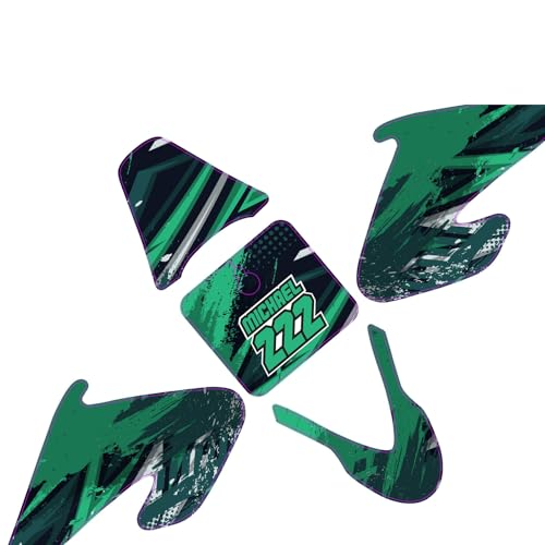 MC MOTOPARTS Custom Number Wrap Fairing Graphics Kit Decal Sticker Glossy C10 Compatible with Razor MX500 MX650