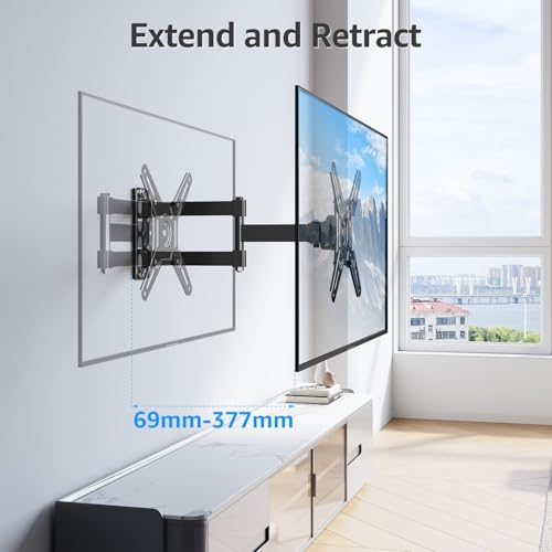 MOUNTUP TV Wandhalterung für 14-42 Zoll LED, LCD, OLED Fernseher oder Monitor, Schwenkbar und um 180° Drehbar, Neigbar Wandhalterung Fernseher bis 15 kg, Max VESA 200x200mm, EU0030