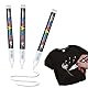 MOLZINY 3 Stück Waschmaschinenfest Weicher Stift Textilmarker Lichtecht und Wasserfeste 1-5mm Weiß Textilstifte Permanent Stoffmalstifte für T-Shirt Stoffbeutel Basteln