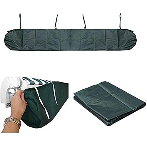YFFS Housse De Auvent Protection Solaire pour Auvent Sac De Rangement pour Auvent Anti-poussière pour Terrasse De Jardin Extérieur Remplacement Imperméable De Couverture D'auvent (3.5m/ 11.48ft,Vert)