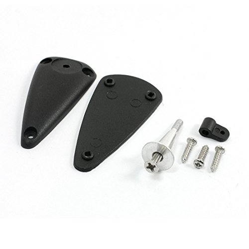 Aexit 2.8mm Mounting Electrical equipment Hole Dia Aluminum Adjustable Horn w Plastic Triangle Base