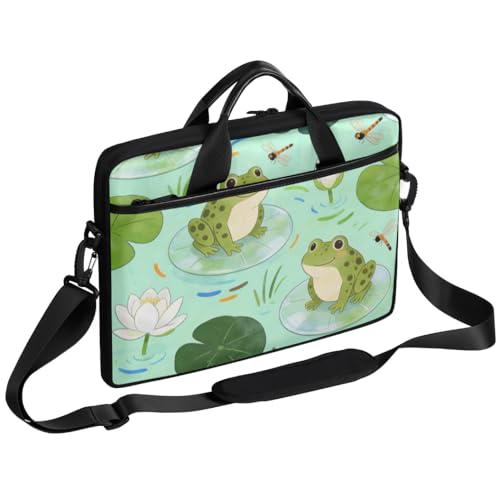 Bolso para Laptop Frog Verde Pastel Unisex 14-15 Pulgadas
