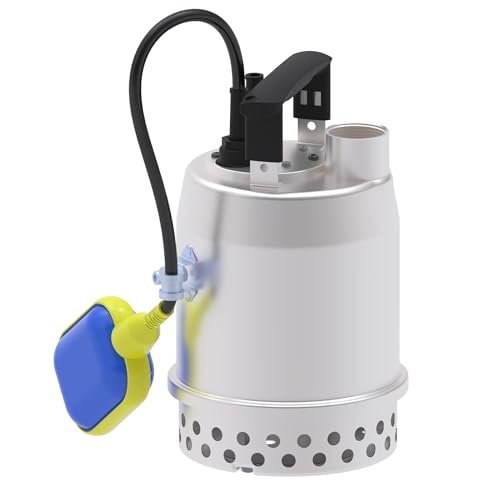 SFA - Sanisub Steel 50 A - Kellerentwässerungspumpe - Tauchpumpe für Grauwasser - Tragbar - Automatisch - Schwebstoffe bis 10 mm - Keller, Garage, Schächte - Pumpe 16,8 x 27,3 cm - Deutsche Qualität