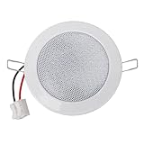 XUMIUZIY 4 Zoll Deckenlautsprecher, Feder Snap On Design, Klarer Klang, Unterputzmontage, mit Großem Magnettreiber für Hintergrundmusik Im Home Office Restaurant