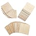 Produktbild Hangnuo 50 Stück unlackierte Holzuntersetzer 10,2 x 10,2 cm quadratische Ausschnitte Fliesen für DIY Handwerk, Holzverbrennung, Ornamente Dekorationen