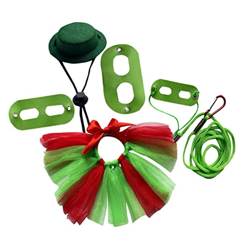 Toddmomy Bearded Dragon Leash Set Lizard Walking Kit Reptile Harness Christmas Lizard Supplies Chameleon Hat Rope