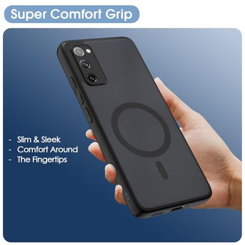 Image of Back Cover for Samsung Galaxy S20 Fe 5G, Smoke Matte PC Back + Side TPU Black Bumper Shockproof Magnetic Support Mobile Case Cover (Samsung Galaxy S20 Fe)