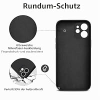 HGH für iPhone 12 Mini Hülle Silikon mit Lanyard, Schwarz – Ansicht 4