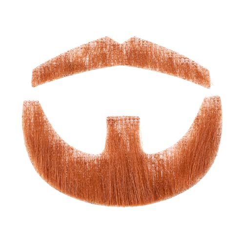 HaiFafafaing Fake Moustache Self-Adhesive Brown Mustache Stick on False Moustaches Fake Beard Costume for Adult Halloween Cosplay Party Makeup(Brown) HaiFafafaing Fake Moustache Self-Adhesive Brown Mustache Stick on False Moustaches Fake Beard Costume for Adult Halloween Cosplay Party Makeup(Brown)
