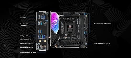 B860I Lightning WiFi 1851 mITX HDMI DDR5 - DDR5 - HDMI (90-MXBRZ-A0UAYZ) - Scheda madre - Immagine 8