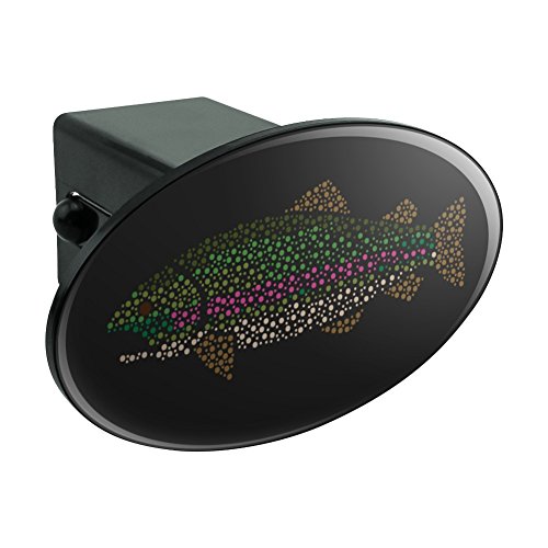 GRAPHICS & MORE Rainbow Trout Fish Dots Spots Pattern Oval Tow Trailer Hitch Cover Plug Insert