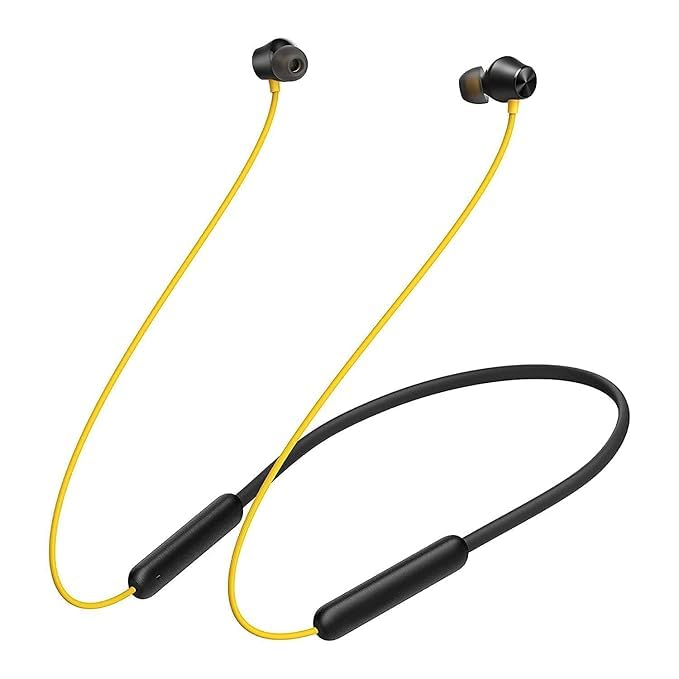 OlivLife Bluetooth Wireless in-Ear Earphones with Mic | Fast Charging 10 Mins = 20 Hrs Music, 30 Hrs Total Battery, Deep Bass, Lightweight Neckband Headphones (Yellow)