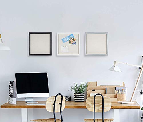 image for EDGEWOOD Square Shadow Box Picture Frame Linen Background Real Glass F