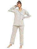 Tissu : mélange de coton Libas Combinaison de nuit en coton imprimé, Blanc cassé, 34