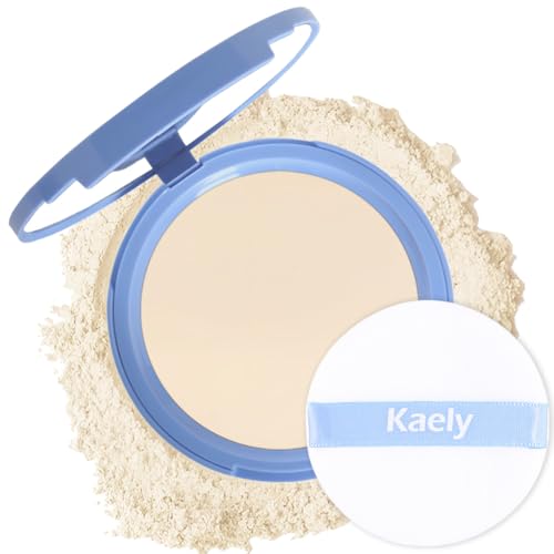 Kaely Pressed Face Powder Compact, Oil Control Flawless Makeup Setting