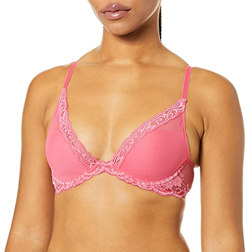 Natori Sutiã com decote profundo com penas, Maracujá, 32DDD