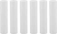 Vista 1 de Creative Hobbies® 1751 - Juego de 6 fundas de plástico blanco de 4 pulgadas de alto, fundas para candelabros