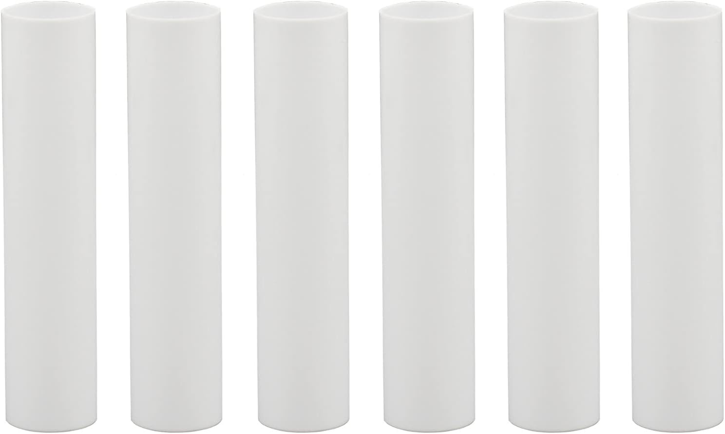 Creative Hobbies® 1751 - Set of 6, 4 Inch Tall White Plastic Candle Covers Sleeves Chandelier Socket Covers ~Candelabra Base