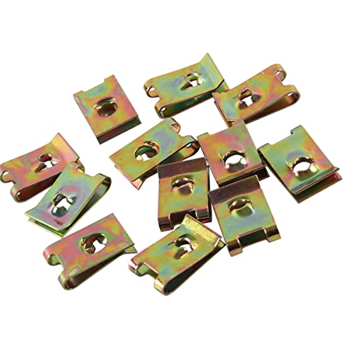 Iqihui 110 Pieces 4 Sizes U Nut Clips, U Clips, Auto Car Metal Clip Nuts For Motorcycle Automotive Repair Replacement #TOP7