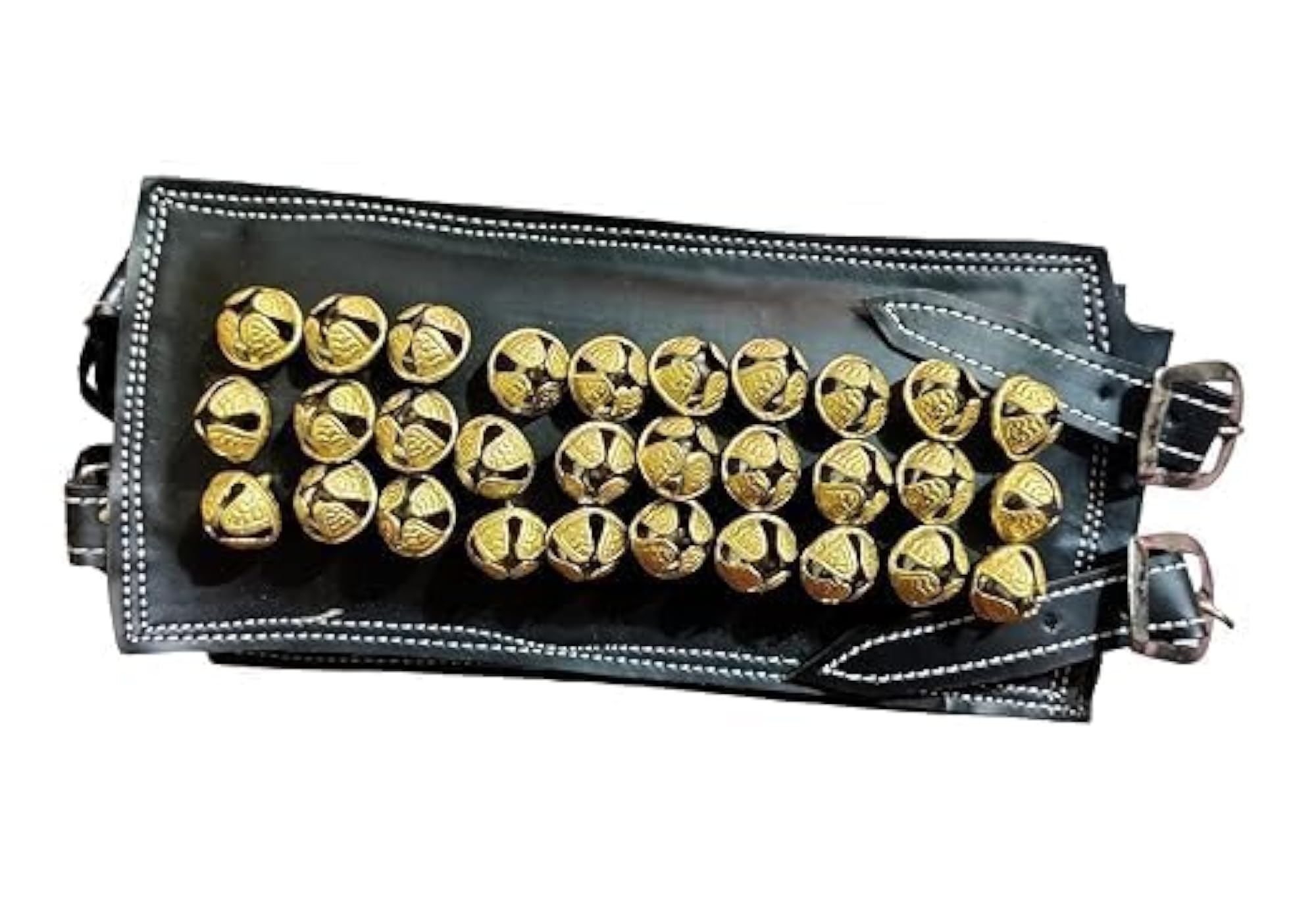 Women's Bharatnatyam Classical Dance Ghungroo, 3 Line Leather Anklets