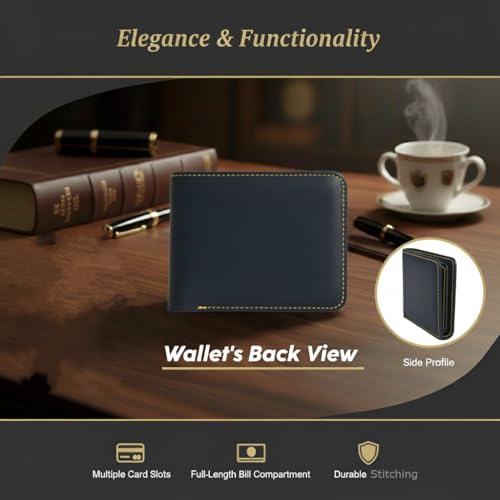Image of Customised Men's Wallet with Name | Vegan Faux Leather | Personalised Gift for Men