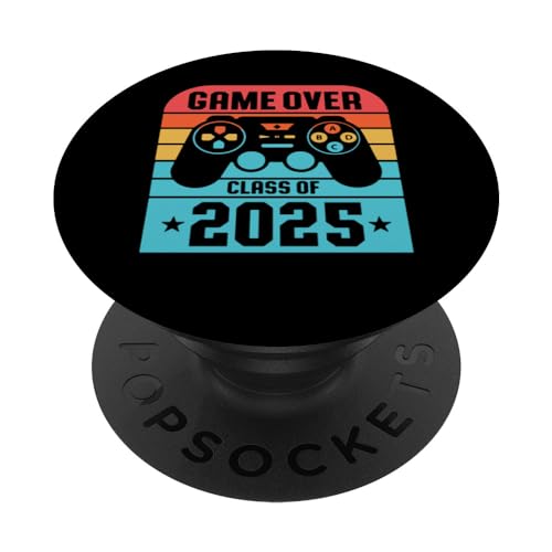 T-shirt humoristique Game Over Class Of 2025 pour étudiants PopSockets PopGrip Adhésif
