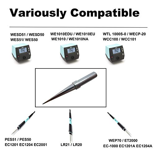 Pointes de fer à souder coniques pour stations Weller WES51 et WE1010