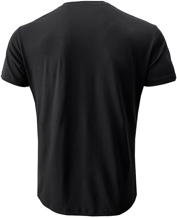 Men Cotton Sports Short-Sleeved Vintage Casual Round-Neck T-Shirt Breathable Sweat-Wicking Vest