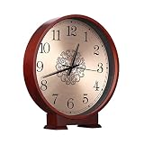 FGDFGDG Mantel Clock, 10 Inch Silent Mantle Clock Battery Operated Vintage Solid Wood Mantel Clocks