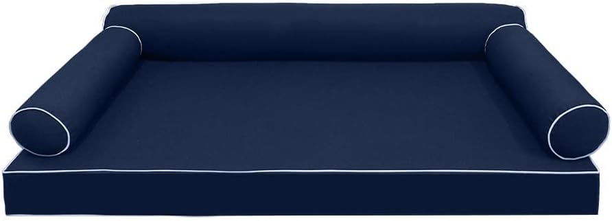 Style6 Crib Outdoor Daybed Mattress Bolster Contrast Pipe Trim Insert and Cover Complete Set - AD101