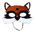 Child's Animal Critter Forest Fox Half Mask Costume Accessory