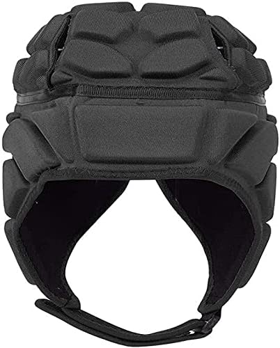 Miniatura 3 de Casco de rugby ajustable, suave acolchado para fútbol, gorra británica anticolisión con correa para la barbilla, protector de cabeza de fútbol,