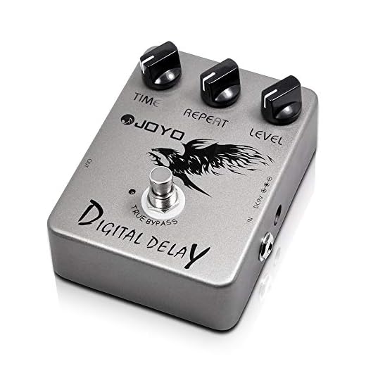 JOYO Digital Delay Guitar Pedal, Analog-Voiced with Special Filter Circuit, 25-600ms for Electric Guitar & Bass, True Bypass (JF-08)