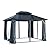 Ziraukon 10' X 12' Hardtop Gazebo with Galvanized Steel Double Roof, Aluminum Frame Gazebos with Curtains and Netting, Outdoor Metal Pavilion for Patio, Lawn, and Garden, Grey