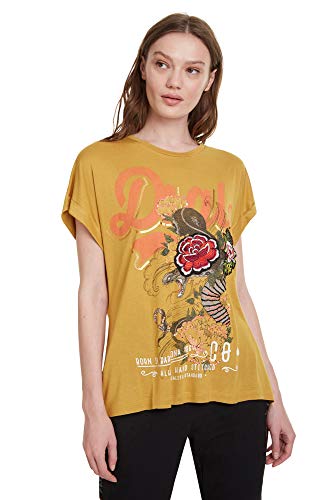 T-shirt Desigual Ella serpent rose idéal pour vos sorties décontractées