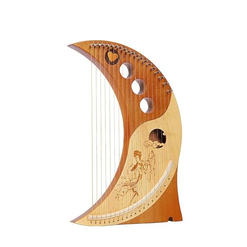 Harpe lyre 19 cordes instruments classiques 16 notes harpe lunaire manuels et accordeur