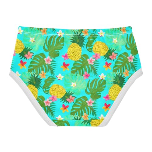 Joisal Cotton Girls Underwear Toddler Tropical Pineapples Green Leaves Girl Panties Cute Pattern Underpants Briefs 2t2