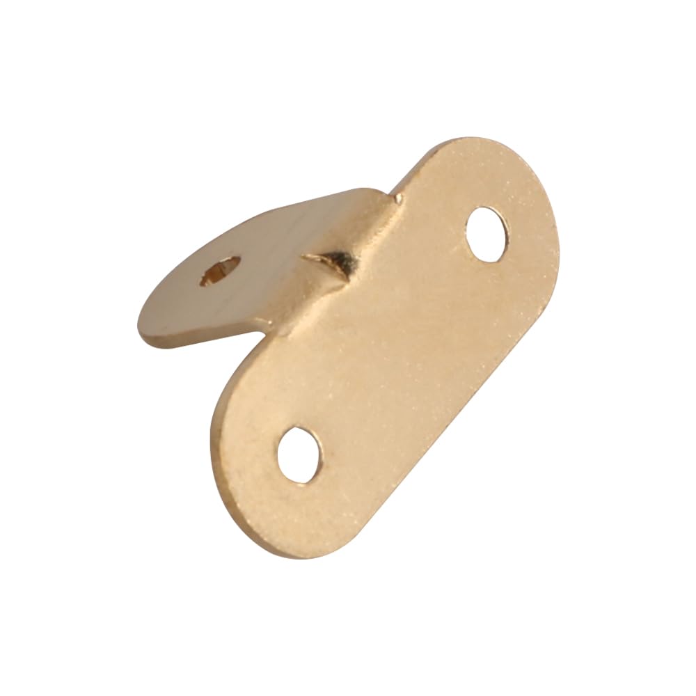 Laroal 8pcs 90 Degree T Shape Brass Corner Brackets Heavy Duty L Shaped Angle Brackets with Screws for Frame Mirror Furniture Connection Reinforcement Cabinets Desks Shelves - Image 4
