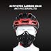TD Collections Dust Mask Sports Face Cover Mask Reusable Windproof Dustproof Breathable Cycling Quick Dry Respirators Activated Carbon Mask for Outdoor and Running, Working (Black Turquoises)