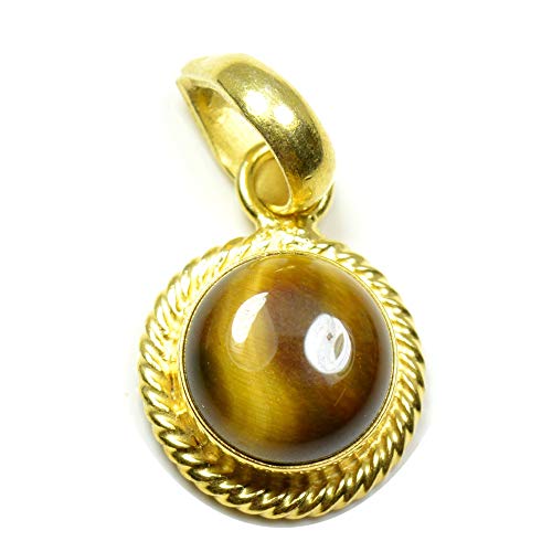 Collier œil de tigre plaqué or idée cadeau d'anniversaire femme