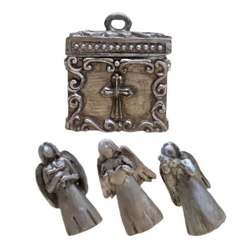 Materiali resistenti e finiture artigianali: realizzata in resina e peltro, la scatola da preghiera offre una durata superiore all’usura, mentre le dettagliate figure angeliche aggiungono un tocco ornamentale e simbolico a ogni domestico