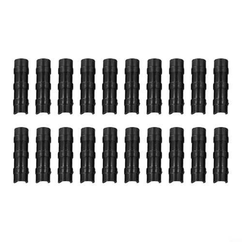 Clip per pellicola per serre per piante, 20 pezzi, 19/20/25 mm, morsetto per tubi per struttura da giardino (nero, 20 mm)