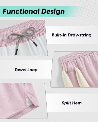 Image of maamgic Mens Running Shorts with Compression Liner 5 inch Quick Dry Workout Shorts Anti-Chafe Gym Shorts 2 in 1 Athletic Shorts