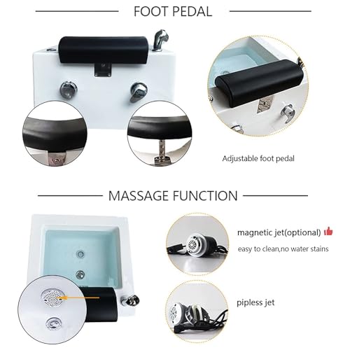 Lavabo para pedicura blanco QIANG para spa y masaje miniatura 5