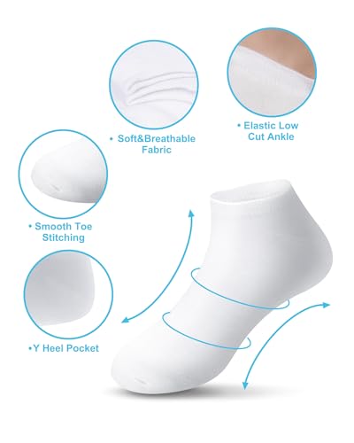 15 Pairs Kids Socks for Boys Girls Low Cut Athletic Ankle Socks Half Cushioned Crew No Show Sock4