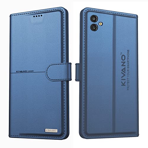 Image of KIVANO Samsung Galaxy M13 5G Professional Series Wallet Case | Luxurious Design | Premium | PU Leather Flip Case Back Cover - Dark Blue