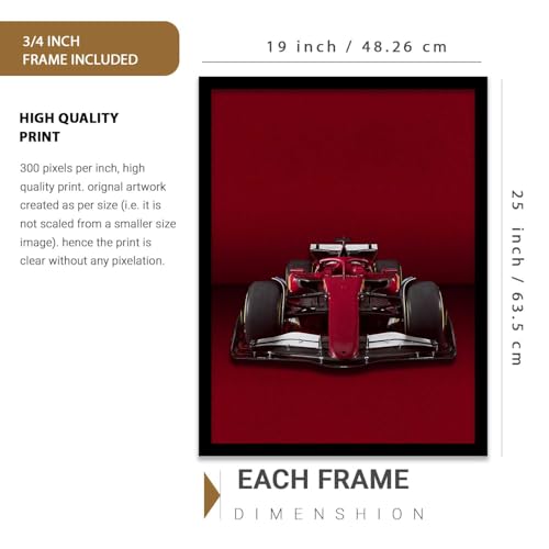 Image of kotart Big Sports Cars Framed Posters Gift Items for Boys Room Wall Decoration Bedroom Living Room Office Studio Decor | Car Poster Frame for Wall Decor Set Of 3 Size (19 X 25 inch)