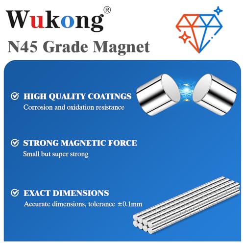 Wukong Small N45 Magnets 2x2mm, Silver - Image 3