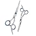 Produktbild kunmingdahang Profi Haarschere Friseurschere Set, 2 Stück Edelstahl Zahnschere/Flachschere Perfekter Set, Haarschneideschere Haarschnitt für Damen und Herren, passt für Salon Friseur oder zu Hause